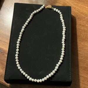 Elegant White Pearl Necklace